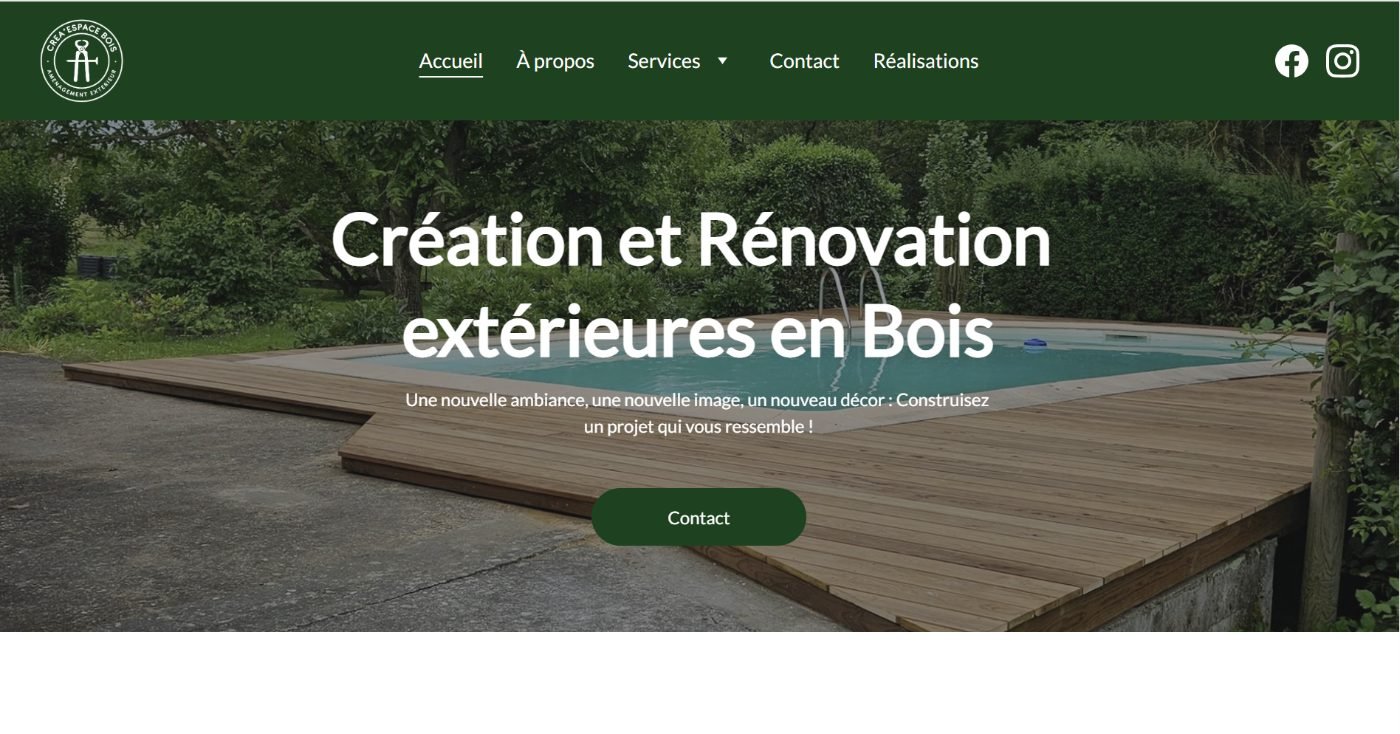 Site Créa'Espace Bois